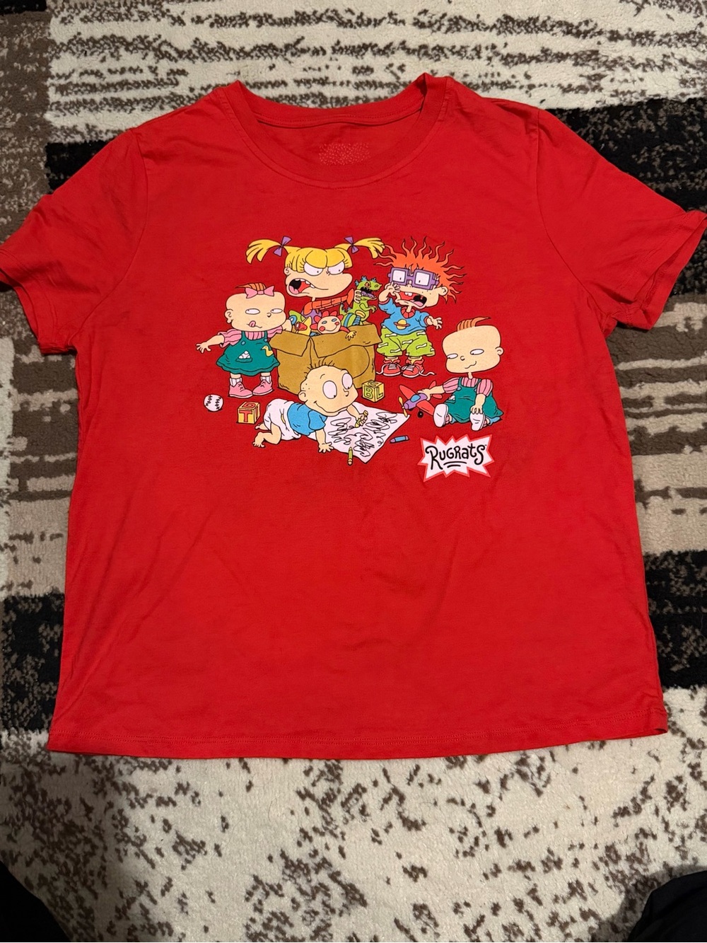 Womens Red Nickelodeon Rugrats Baby tee